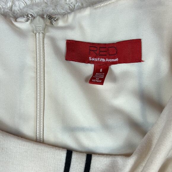 RED Saks Fifth Avenue drop waist windowpane check dress, size 6 - Picture 9 of 12